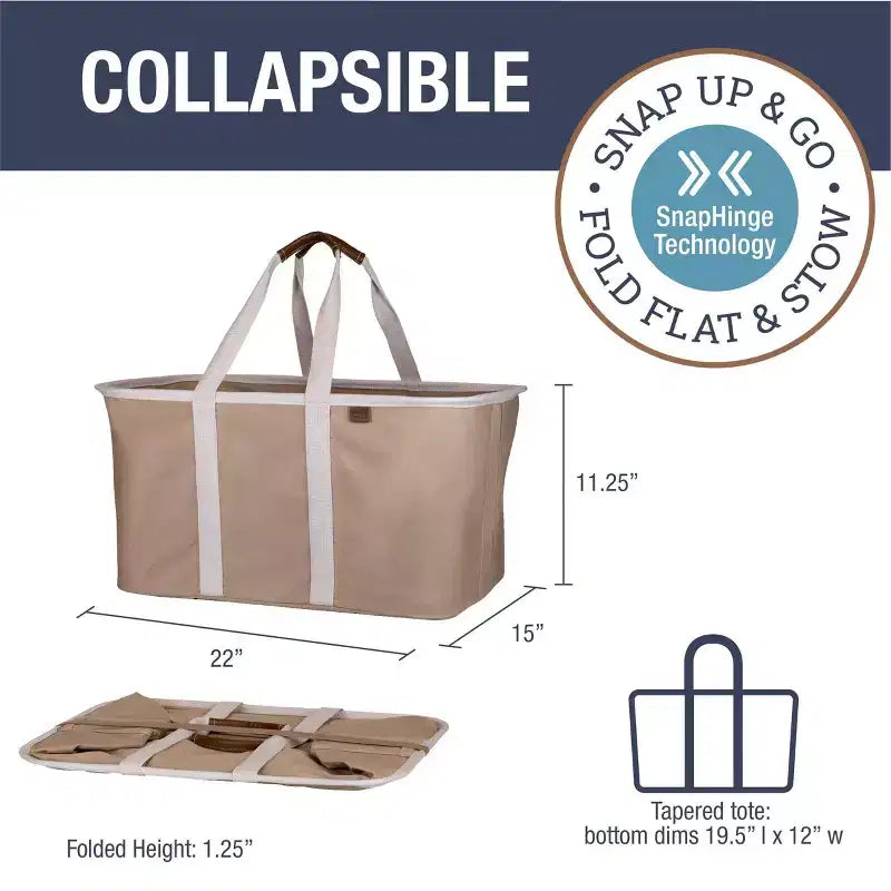 Lot de 2 sacs à linge pliables, moka/crème