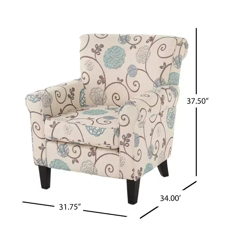 Fauteuil club contemporain en tissu d'ameublement