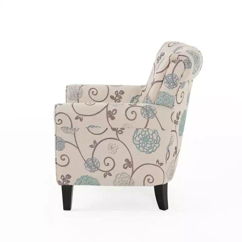 Fauteuil club contemporain en tissu d'ameublement