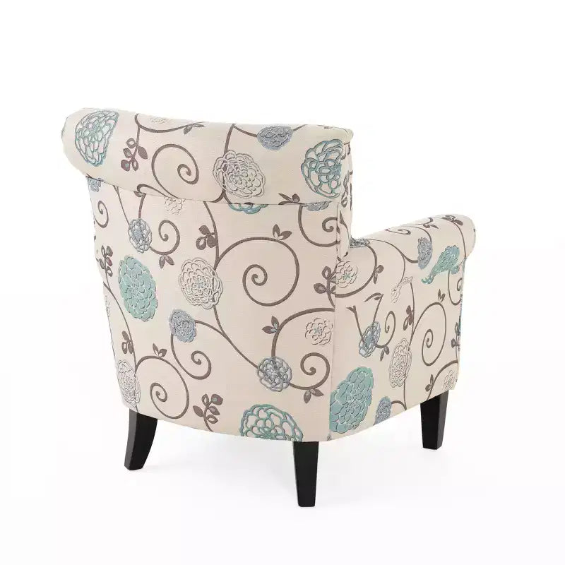 Fauteuil club contemporain en tissu d'ameublement