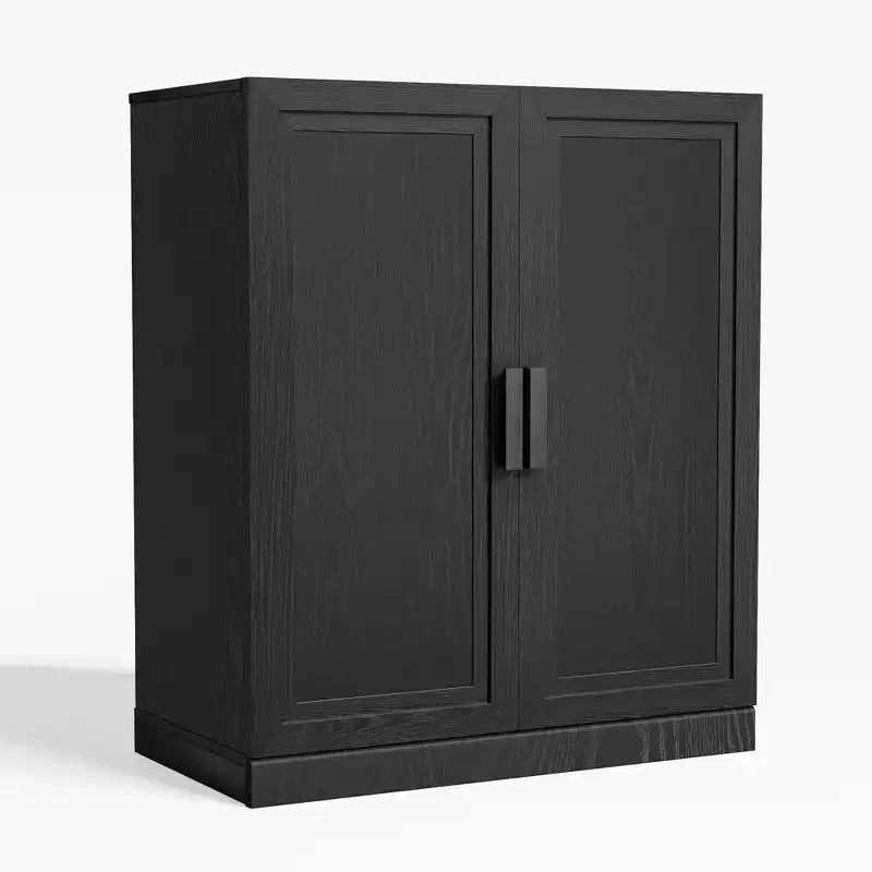 Meuble d'appoint en bois noir 72x31x16, organisateur de rangement avec étagères réglables pour cuisine, chambre, entrée, salon, salle à manger