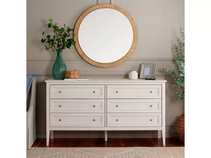 Commode à 6 tiroirs avec structure en panneaux de particules, MDF et bois