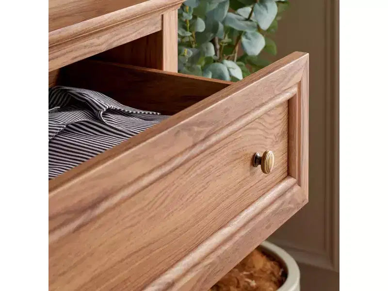 Commode à 6 tiroirs avec structure en panneaux de particules, MDF et bois