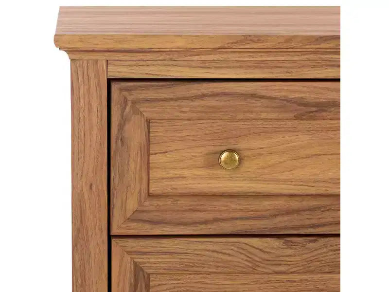Commode à 6 tiroirs avec structure en panneaux de particules, MDF et bois