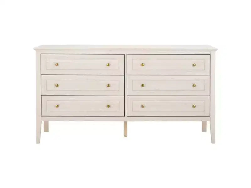 Commode à 6 tiroirs avec structure en panneaux de particules, MDF et bois