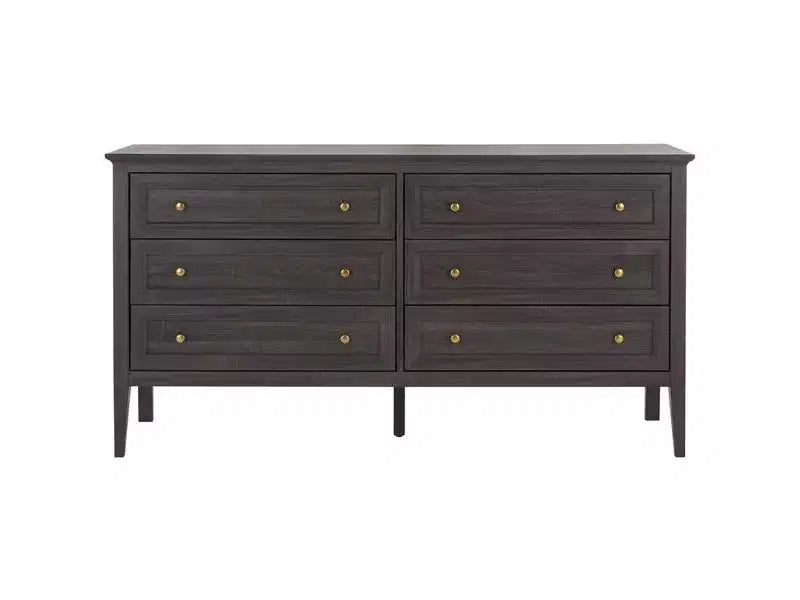 Commode à 6 tiroirs avec structure en panneaux de particules, MDF et bois