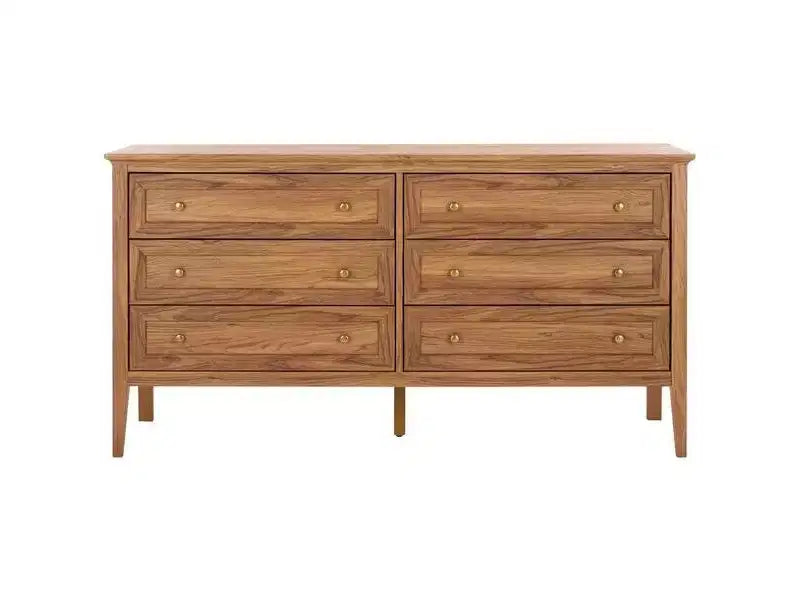 Commode à 6 tiroirs avec structure en panneaux de particules, MDF et bois