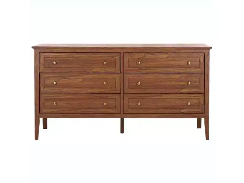 Commode à 6 tiroirs avec structure en panneaux de particules, MDF et bois