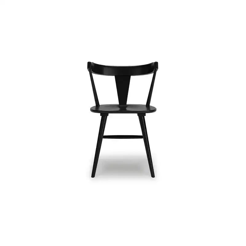 Chaises de salle à manger modernes avec dossier enveloppant, lot de 2, noir