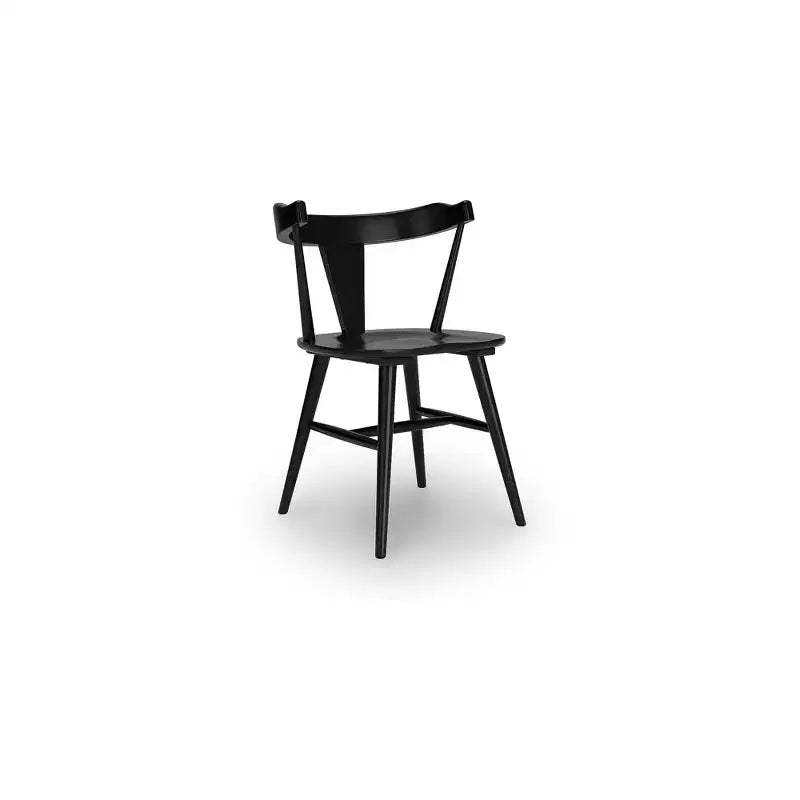 Chaises de salle à manger modernes avec dossier enveloppant, lot de 2, noir