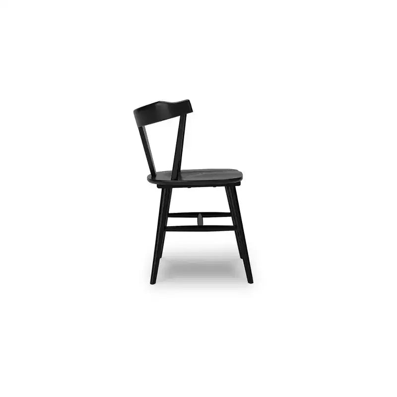 Chaises de salle à manger modernes avec dossier enveloppant, lot de 2, noir