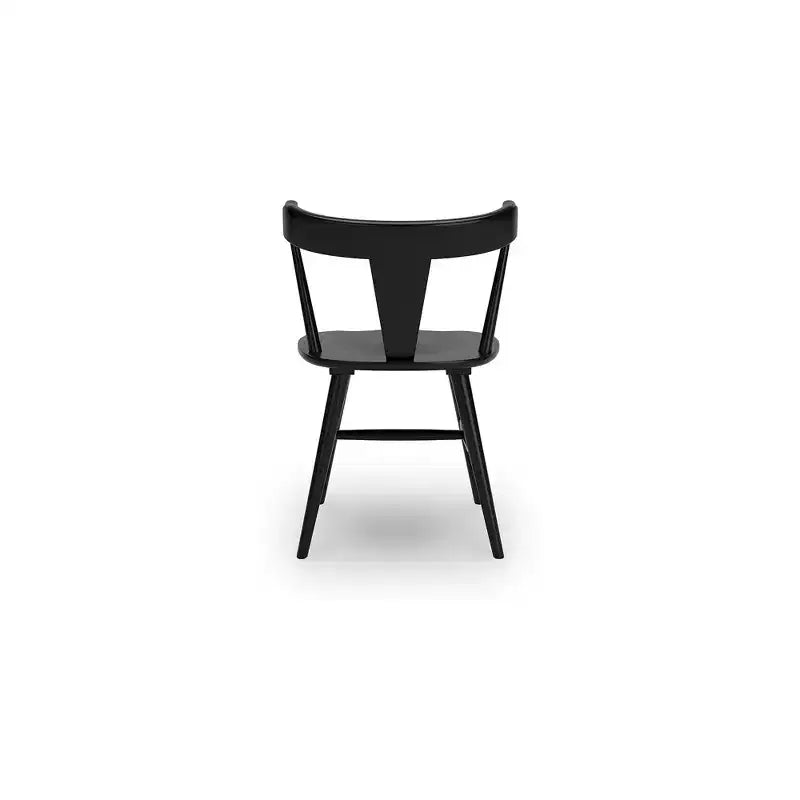Chaises de salle à manger modernes avec dossier enveloppant, lot de 2, noir