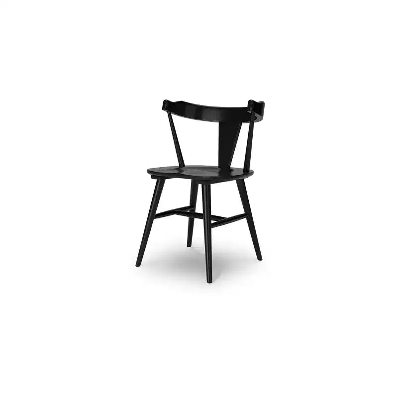 Chaises de salle à manger modernes avec dossier enveloppant, lot de 2, noir