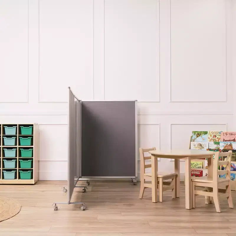 Séparateur de pièce mobile effaçable à sec et en flanelle, 3 panneaux, Fournitures scolaires