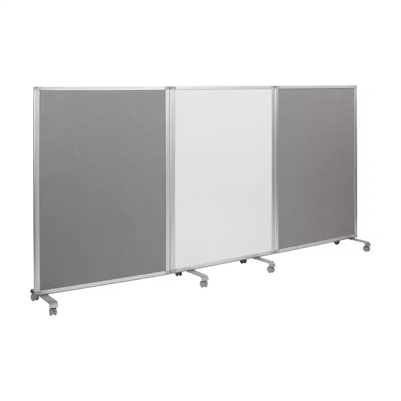 Séparateur de pièce mobile effaçable à sec et en flanelle, 3 panneaux, Fournitures scolaires