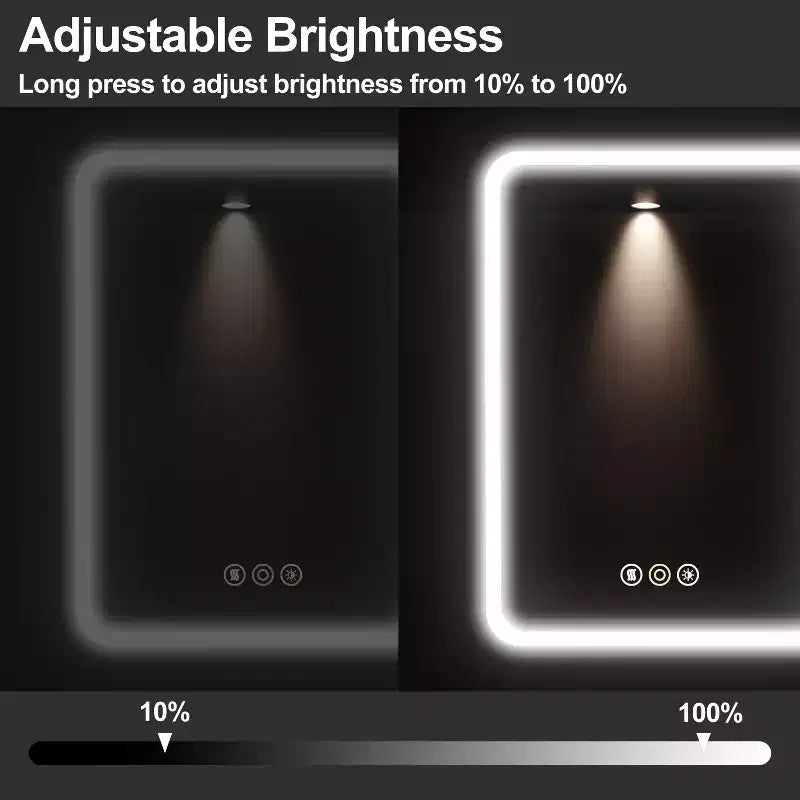 Armoire à pharmacie LED avec miroir, armoire de salle de bain encastrée/murale, intensité variable, lumière 3 modes, antibuée, étagères réglables, blanc