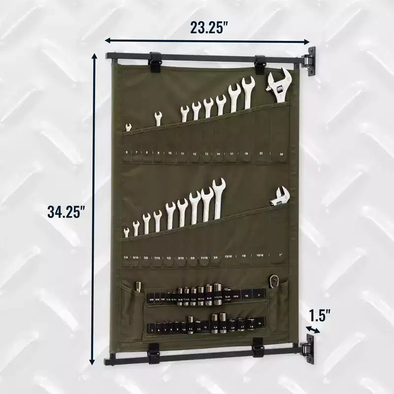 Organiseur d'outils à panneau pivotant | Vert Pin Haut