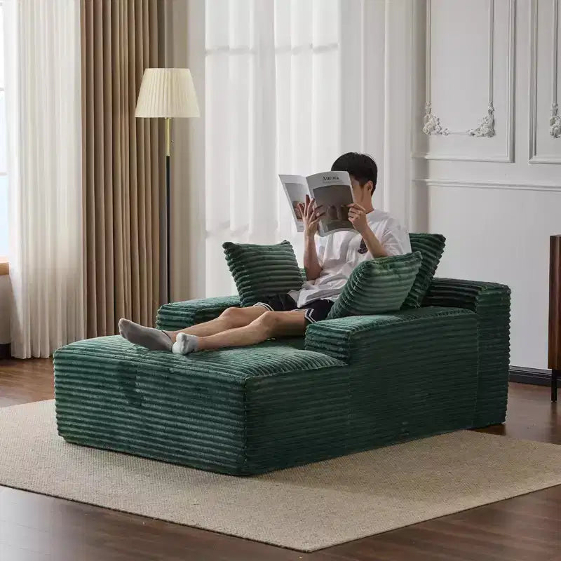 Canapé-lit moderne surdimensionné avec accoudoir et oreillers décoratifs, futon rembourré et profond pour salon