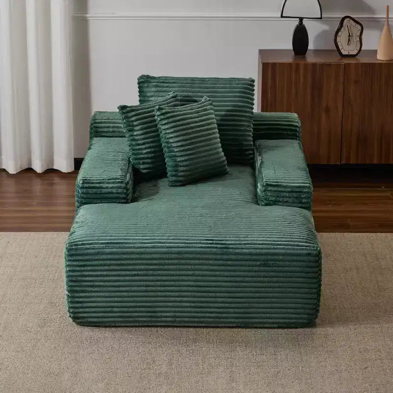Canapé-lit moderne surdimensionné avec accoudoir et oreillers décoratifs, futon rembourré et profond pour salon