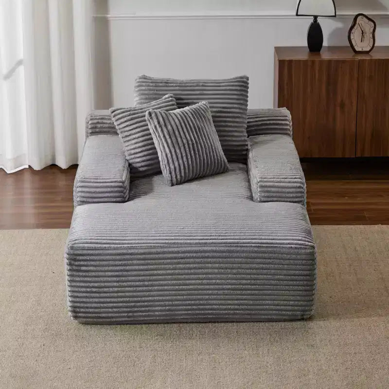 Canapé-lit moderne surdimensionné avec accoudoir et oreillers décoratifs, futon rembourré et profond pour salon
