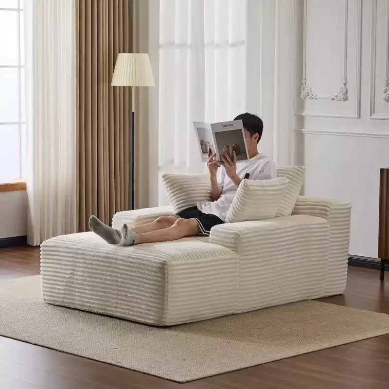 Canapé-lit moderne surdimensionné avec accoudoir et oreillers décoratifs, futon rembourré et profond pour salon