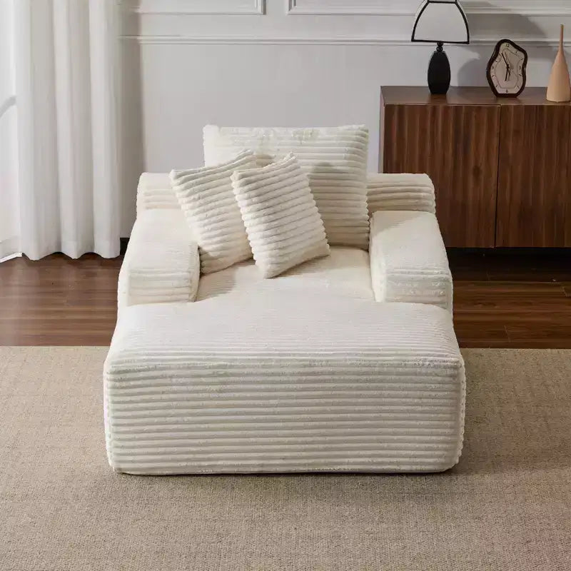 Canapé-lit moderne surdimensionné avec accoudoir et oreillers décoratifs, futon rembourré et profond pour salon