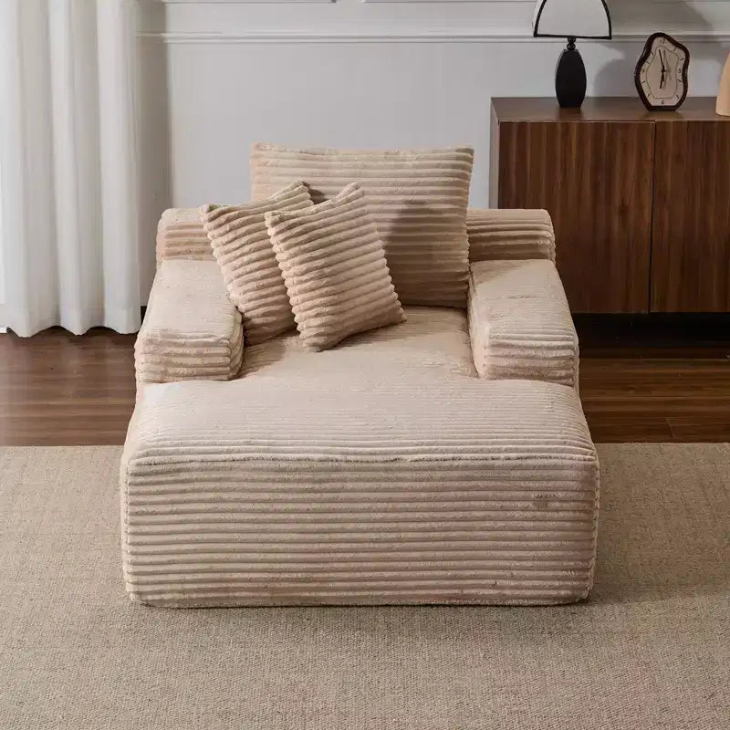 Canapé-lit moderne surdimensionné avec accoudoir et oreillers décoratifs, futon rembourré et profond pour salon