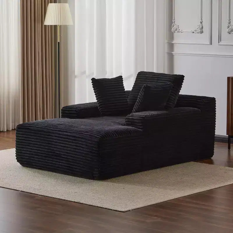 Canapé-lit moderne surdimensionné avec accoudoir et oreillers décoratifs, futon rembourré et profond pour salon