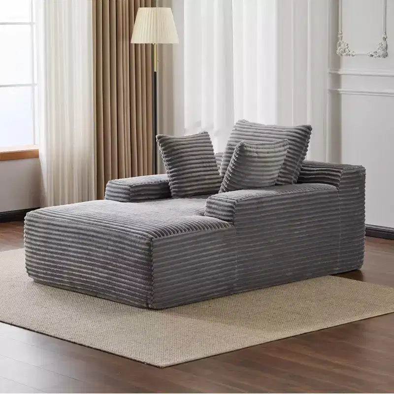 Canapé-lit moderne surdimensionné avec accoudoir et oreillers décoratifs, futon rembourré et profond pour salon