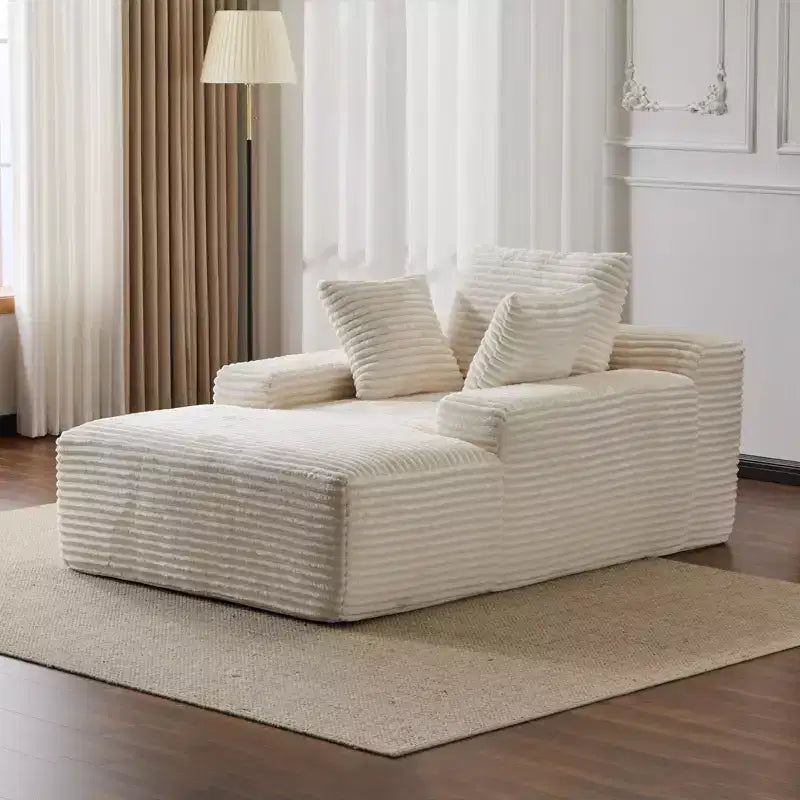 Canapé-lit moderne surdimensionné avec accoudoir et oreillers décoratifs, futon rembourré et profond pour salon