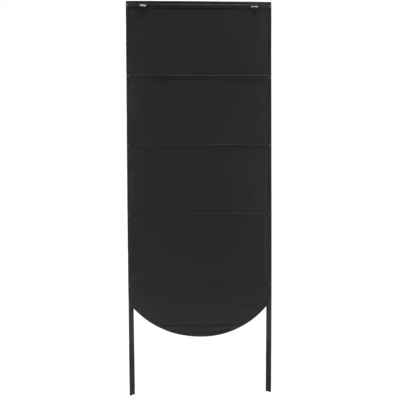 Miroir au sol à poser en fer noir de 25 x 68 pouces