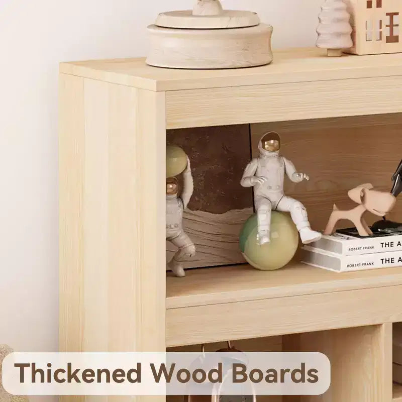 Organisateur de rangement pour jouets 6 cubes, bibliothèque pour enfants, meuble de rangement en bois, étagères de cabane pour garçons et filles, bibliothèque à jouets pour salle de jeux, bois
