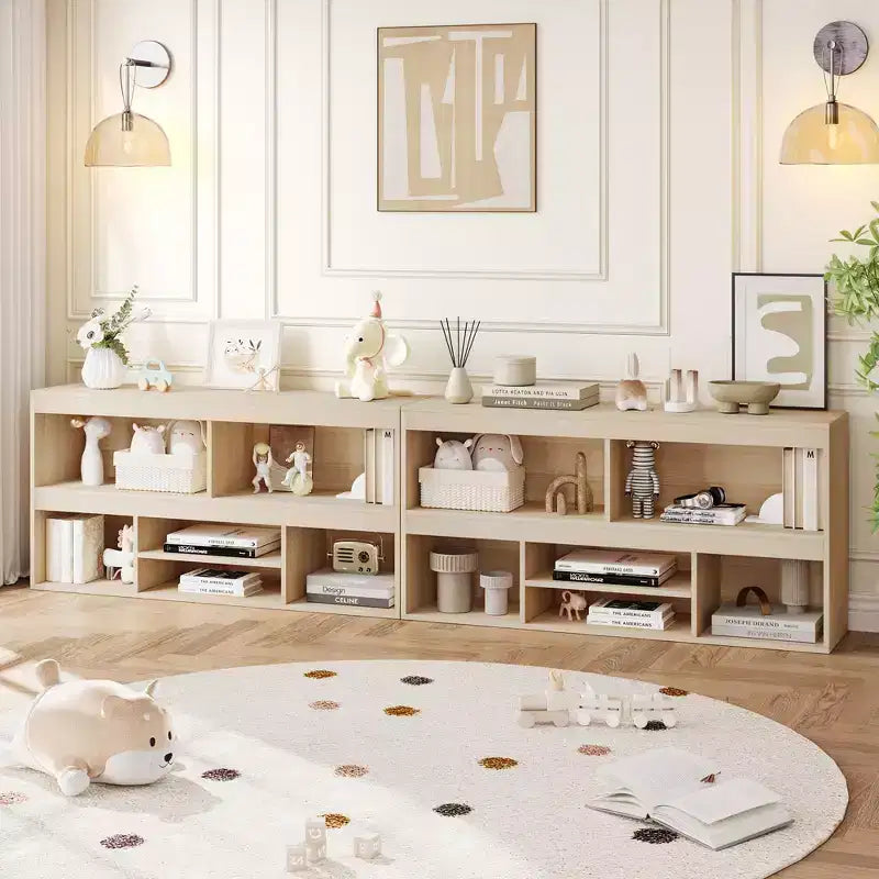 Organisateur de rangement pour jouets 6 cubes, bibliothèque pour enfants, meuble de rangement en bois, étagères de cabane pour garçons et filles, bibliothèque à jouets pour salle de jeux, bois