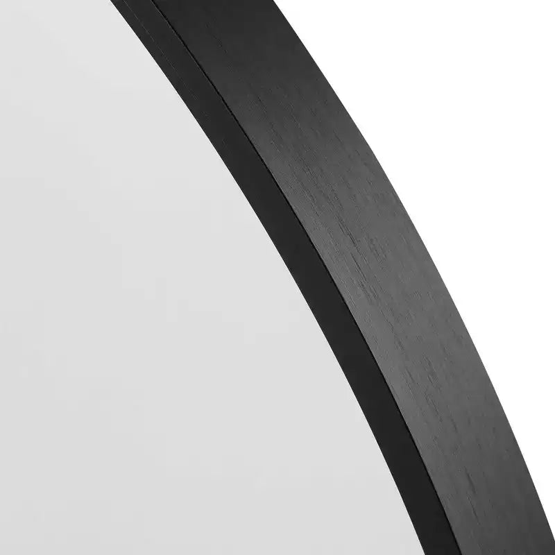 Miroir de courtoisie de salle de bain 39 po avec cadre en métal noir arqué