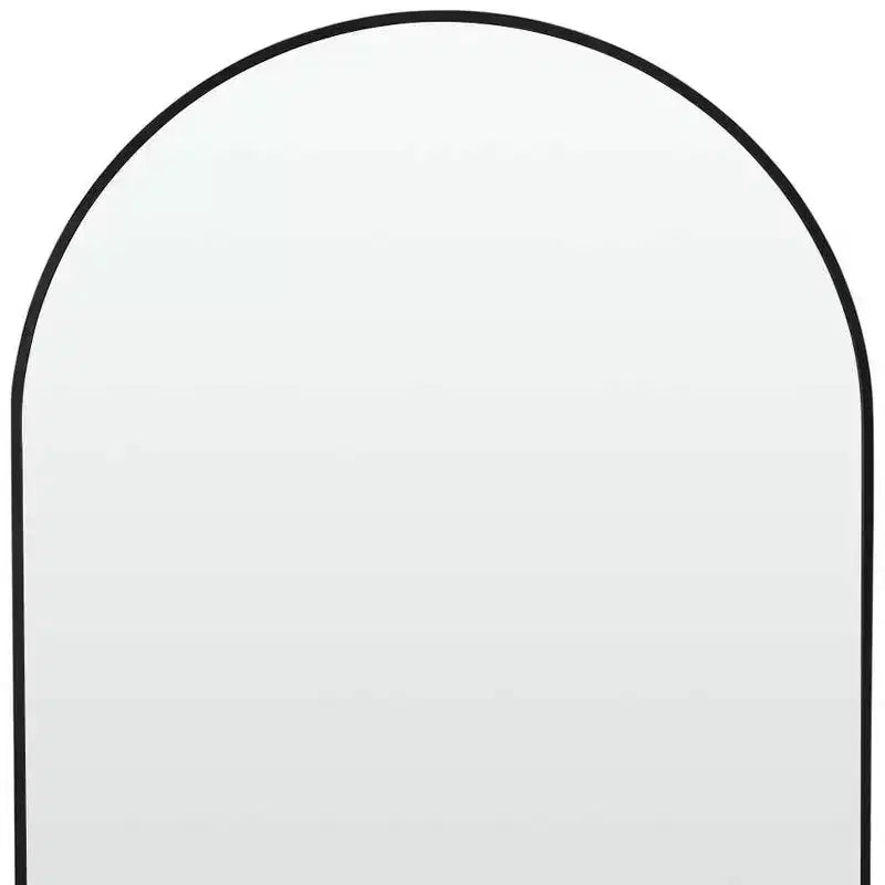 Miroir de courtoisie de salle de bain 39 po avec cadre en métal noir arqué