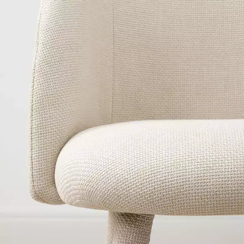 Lot de 2 Chaises de Salle à Manger Modernes Rembourrées en Tissu avec Accoudoirs et Pieds en Métal Enveloppé, Sièges Rembourrés pour Cuisine et Salle à Manger