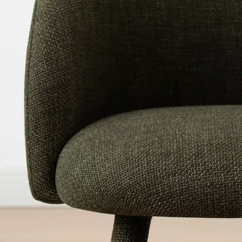 Lot de 2 Chaises de Salle à Manger Modernes Rembourrées en Tissu avec Accoudoirs et Pieds en Métal Enveloppé, Sièges Rembourrés pour Cuisine et Salle à Manger