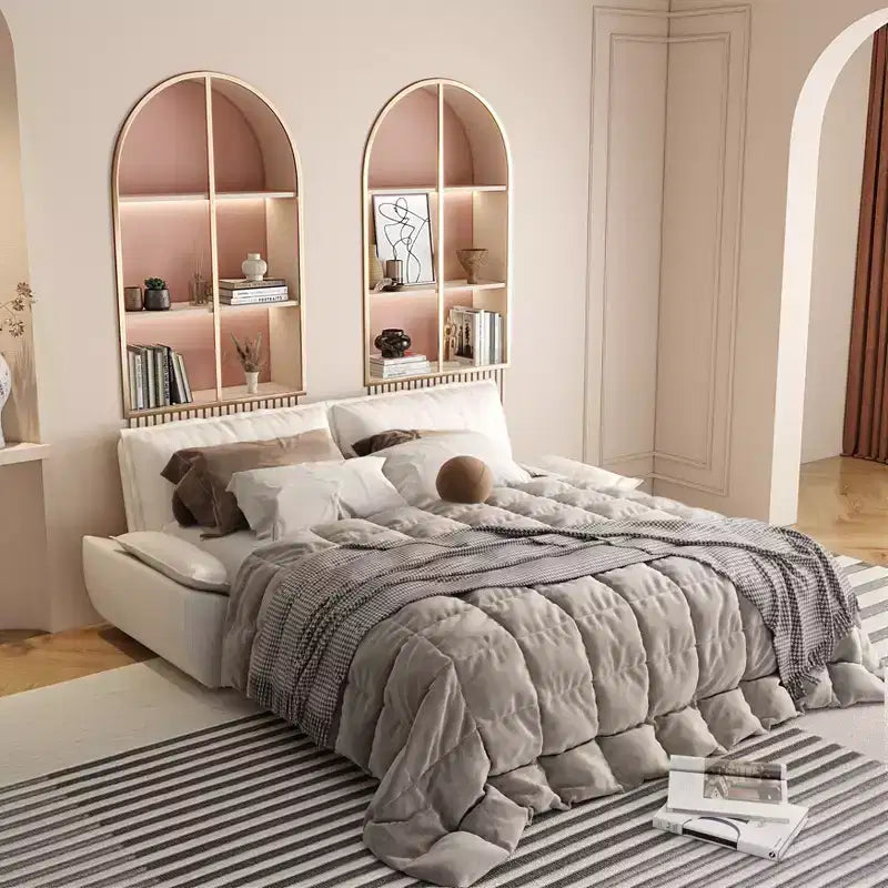 Canapé-lit convertible en velours, canapé-lit escamotable 3 places, canapé pliable 3 en 1 pour salon ou appartement, beige