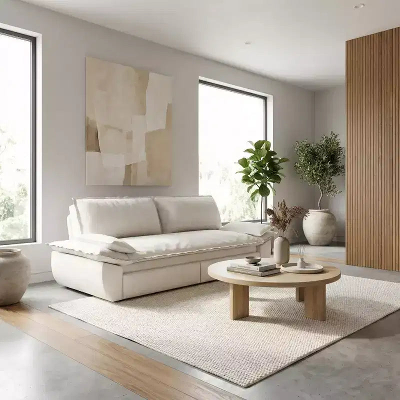 Canapé-lit convertible en velours, canapé-lit escamotable 3 places, canapé pliable 3 en 1 pour salon ou appartement, beige