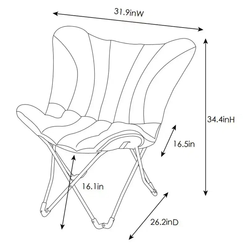 Chaise papillon Dorm, fausse fourrure de mouton, crème