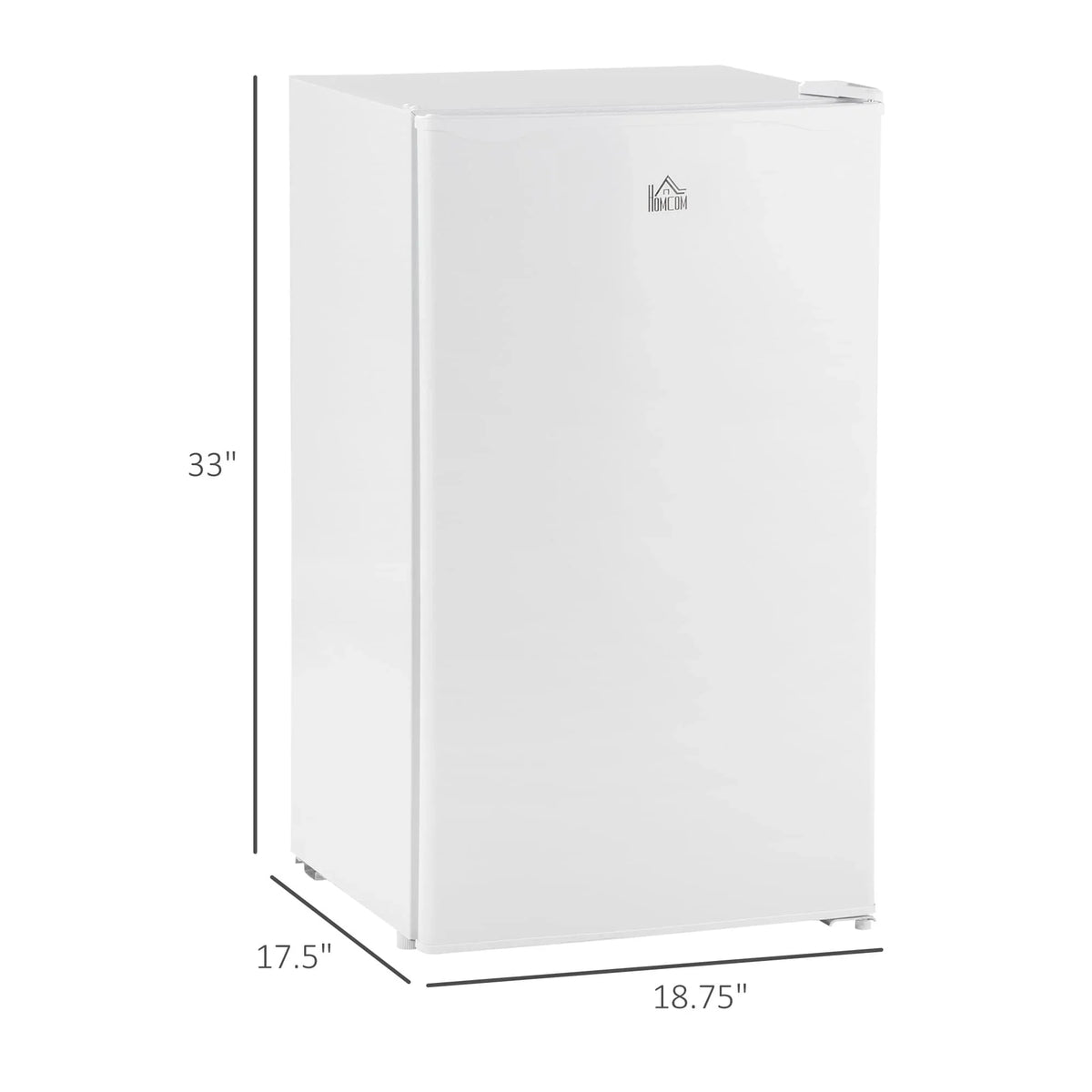 Mini-réfrigérateur de 3,2 pi³ avec congélateur, réfrigérateur compact à porte unique avec thermostat réglable pour chambre à coucher