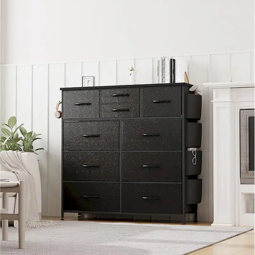 10 Drawer Dresser Fabric Closet Storage Tower Organizer Unit Bedroom