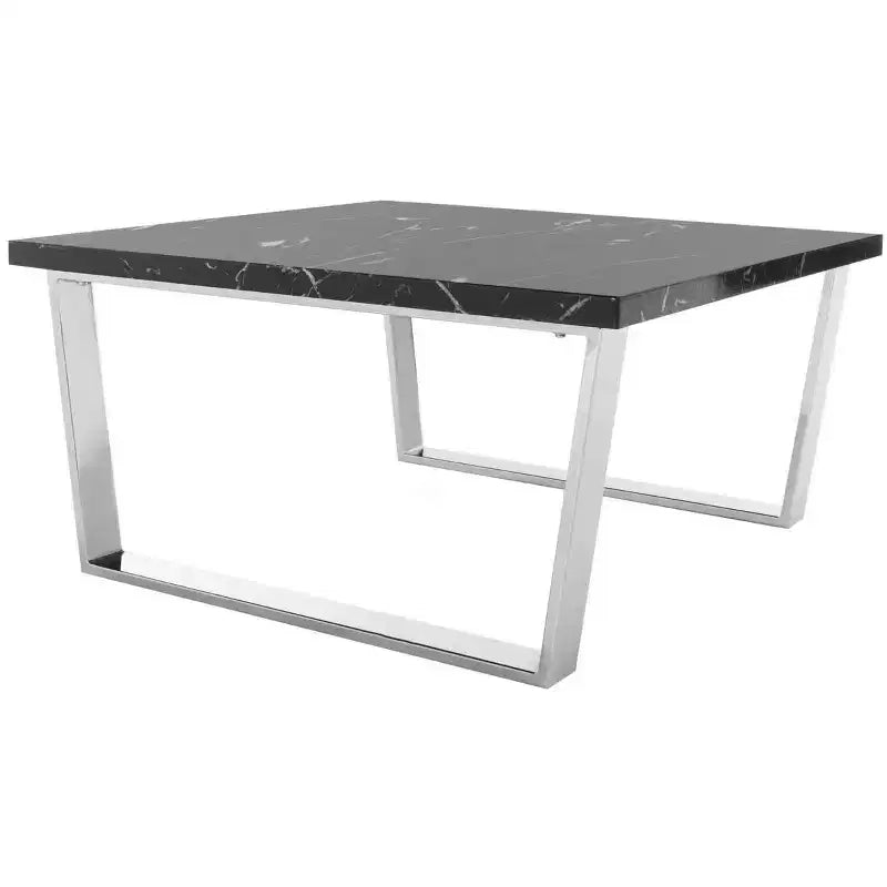 Table basse carrée avec pieds en forme de boucle