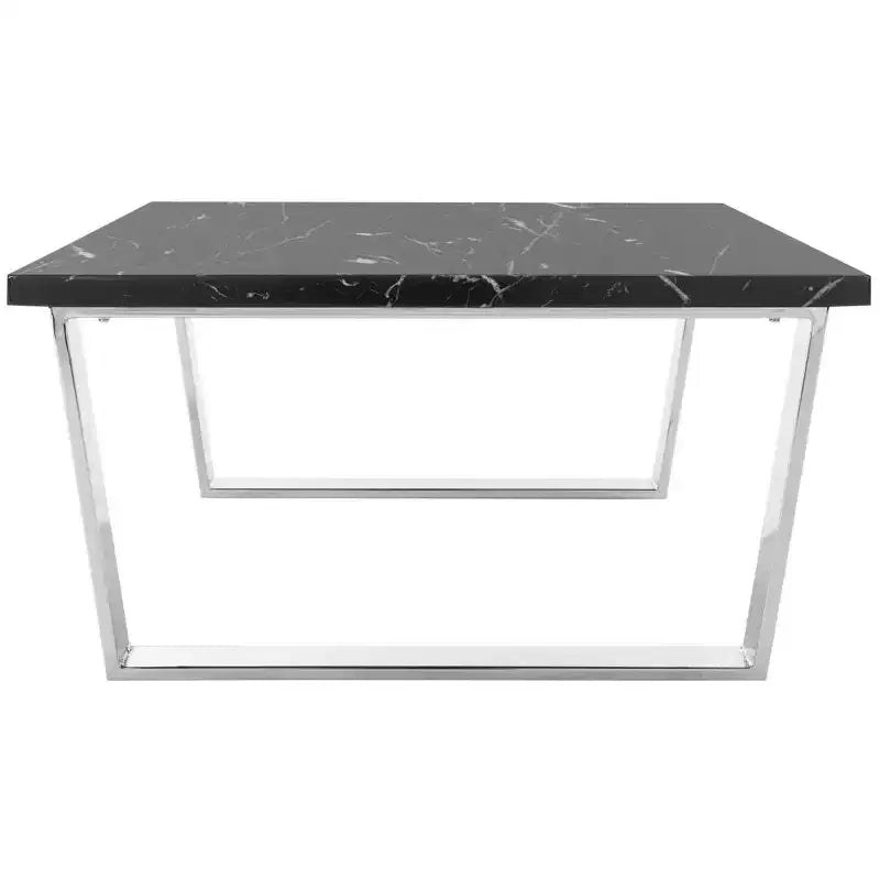 Table basse carrée avec pieds en forme de boucle