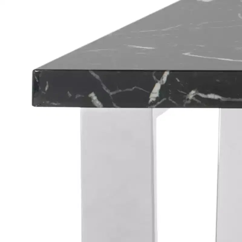 Table basse carrée avec pieds en forme de boucle
