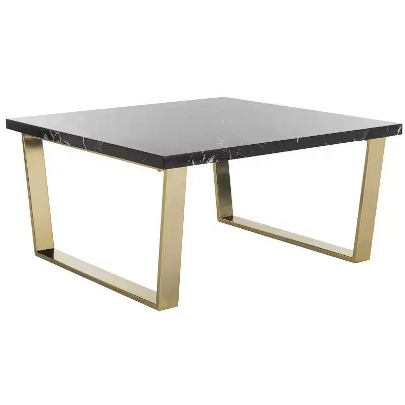 Table basse carrée avec pieds en forme de boucle