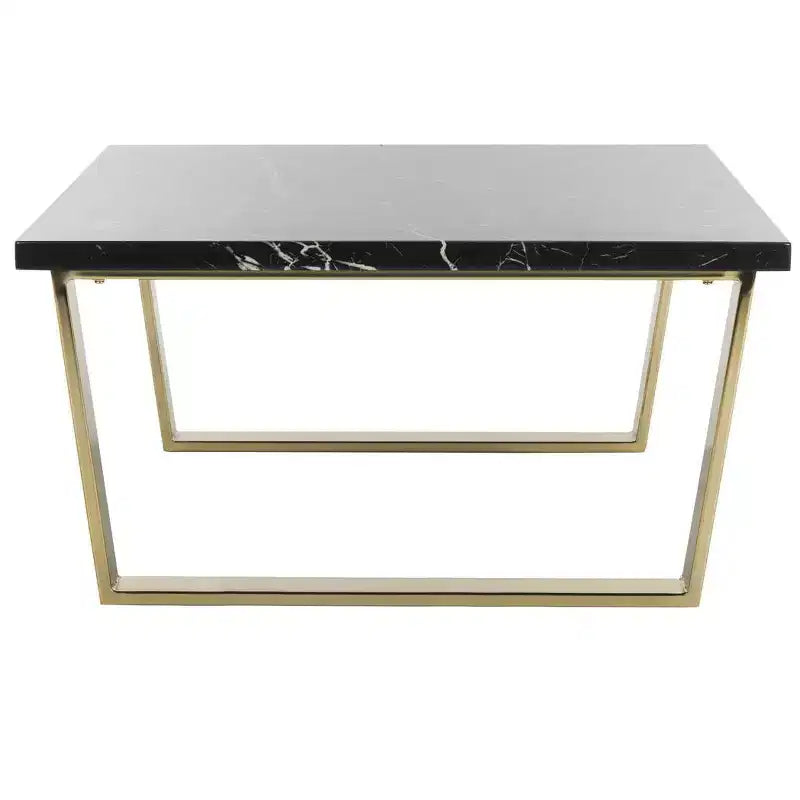 Table basse carrée avec pieds en forme de boucle