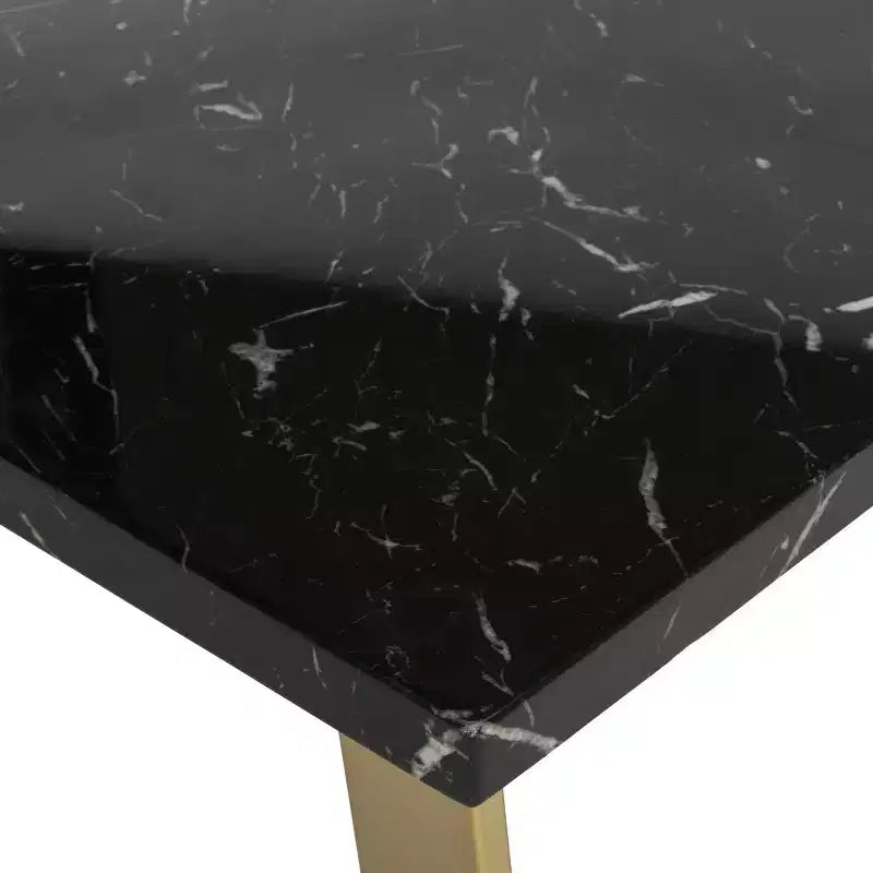 Table basse carrée avec pieds en forme de boucle