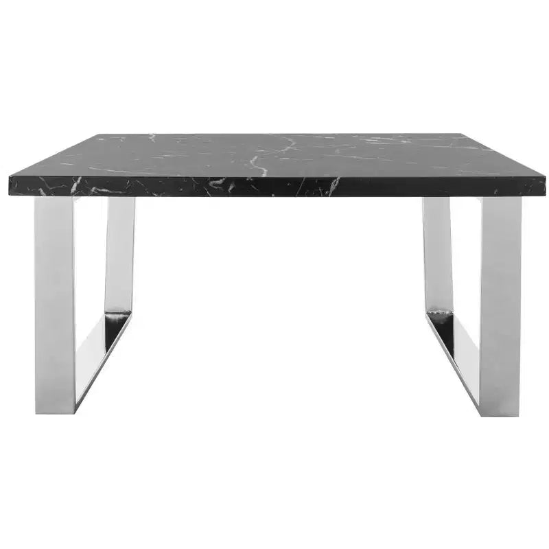 Table basse carrée avec pieds en forme de boucle