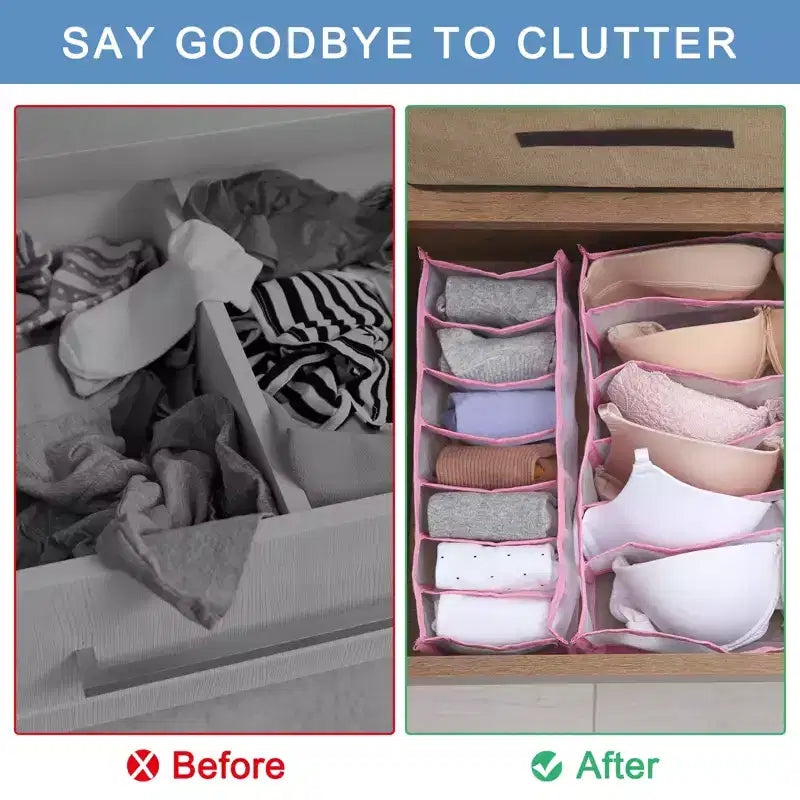 Boîte de rangement à 6 compartiments pour sous-vêtements et jeans